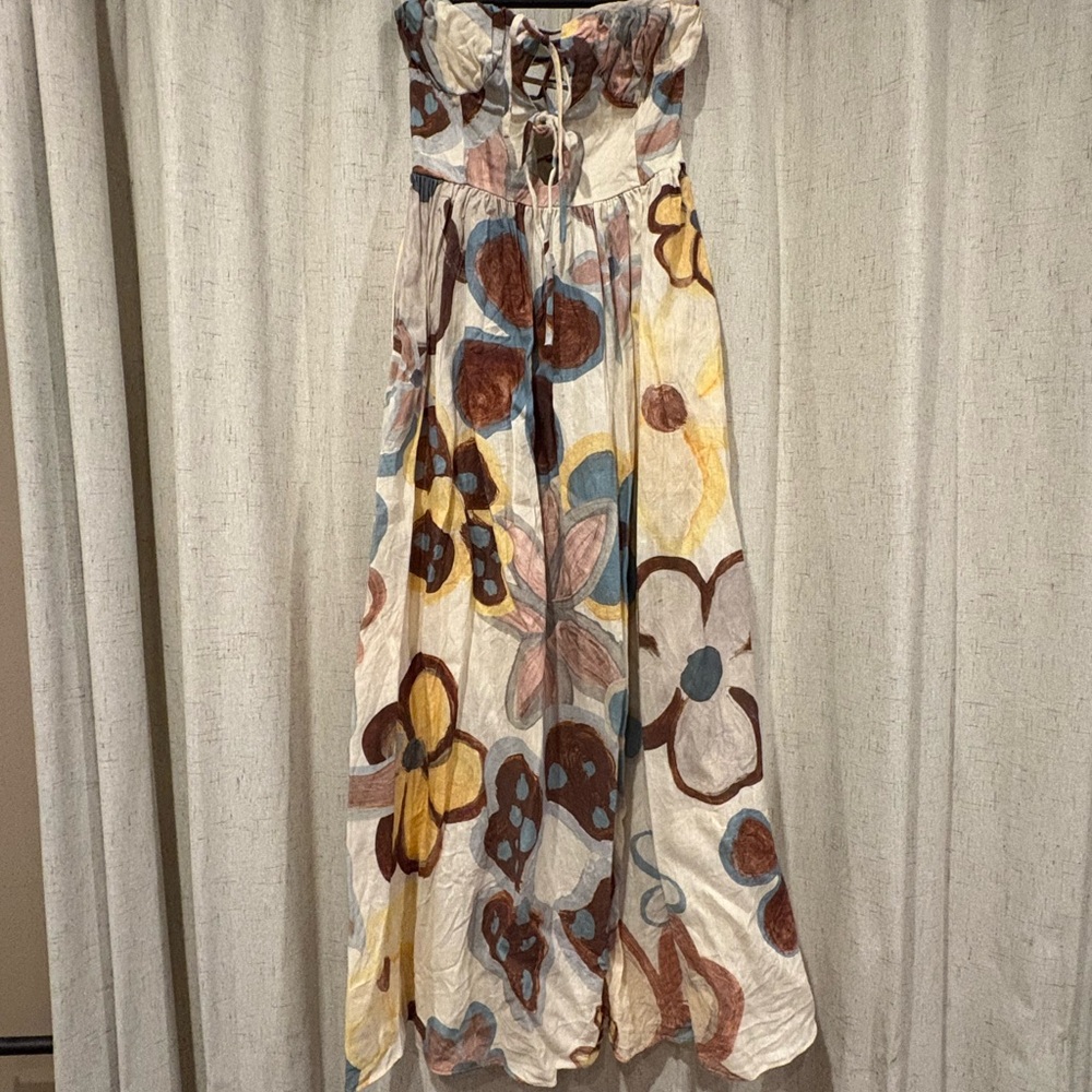 Floral Strapless Maxi Dress